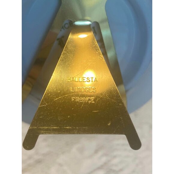 Vintage Limoges Porcelain Plate By Le Roy With Pink Roses & Gold Trim Made In Fr - Picture 6 of 6